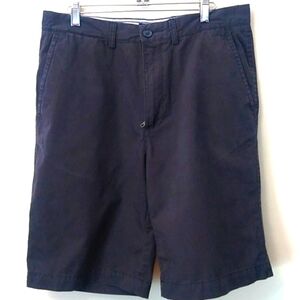 Tommy Hilfiger Flat Front Black Shorts, 32 Waist
